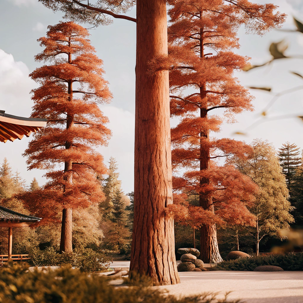 A serene ginkgo biloba tree in a natural setting