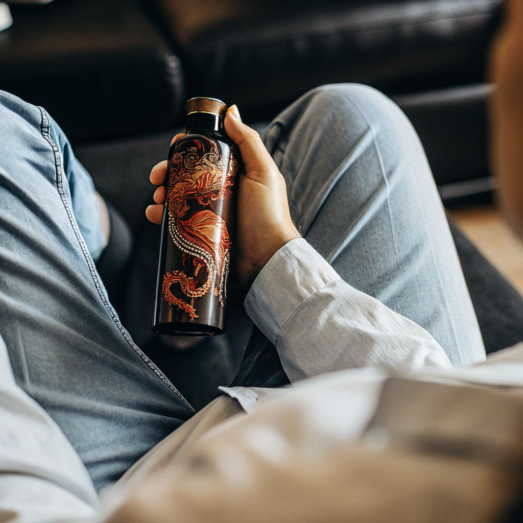 person holding chinese herbal bottle near healthy pancreas